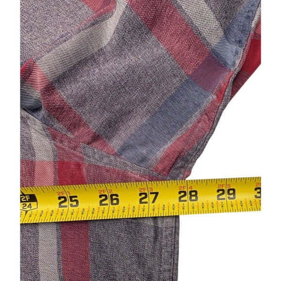 Banana Republic Luxe Flannel Plaid Camden Holiday Button Down Shirt Soft XXL - Picture 8 of 15